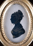Early 19th Century Gilded Silhouette Portrait Of A Lady - Harrington Antiques