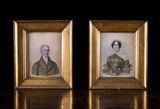 Early 19th Century Pair of Watercolour Portraits - Harrington Antiques