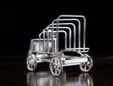 Edwardian Novelty Car Toast Rack by Van Bergh Silver Plate Co. - Harrington Antiques
