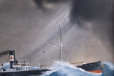F. Corpuz (fl.1909) - Blue Cross Steamer In A Storm. - Harrington Antiques