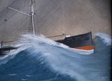 F. Corpuz (fl.1909) - Blue Cross Steamer In A Storm. - Harrington Antiques