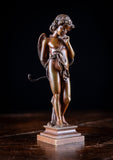 Felix Sanzel (1829–1883) - Bronze Cupid In Thought - Harrington Antiques