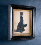 Fine 19th Century Bronzed Silhouette Of A Girl With Parasol - Harrington Antiques
