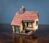 Folk Art Painted Wooden Cottage Money Box - Harrington Antiques