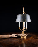 French Gilt Brass Bouillotte Candle Lamp - Harrington Antiques