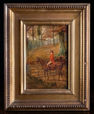 George Goodwin Kilburn (1839-1924) - A Ride In The Woods. Oil on Panel. - Harrington Antiques
