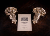 Gilt Terracotta Winged Siren Wall Brackets (With Provenance), c.1890 - Harrington Antiques