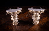 Gilt Terracotta Winged Siren Wall Brackets (With Provenance), c.1890 - Harrington Antiques