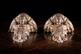 Gilt Terracotta Winged Siren Wall Brackets (With Provenance), c.1890 - Harrington Antiques