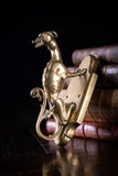 Gothic Mythical Beast Brass Coat Hook, c.1880 - Harrington Antiques