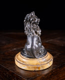 Grand Tour Bronze Of A Lion And Orb On Marble Base - Harrington Antiques