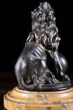 Grand Tour Bronze Of A Lion And Orb On Marble Base - Harrington Antiques