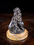 Grand Tour Bronze Of A Lion And Orb On Marble Base - Harrington Antiques