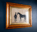 Henry Albert Frith (1819 - 1871) - Large Silhouette of Gentleman and Horse - Harrington Antiques