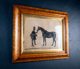 Henry Albert Frith (1819 - 1871) - Large Silhouette of Gentleman and Horse - Harrington Antiques