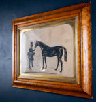 Henry Albert Frith (1819 - 1871) - Large Silhouette of Gentleman and Horse - Harrington Antiques