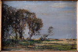 Kershaw Schofield (1875-1941) - Trees In Landscape. Oil On Board. - Harrington Antiques