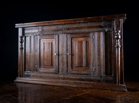 Large 18th Century Oak Wall Cupboard - Harrington Antiques