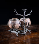 Large Bronze & Coconut Table Vesta, c.1880 - Harrington Antiques