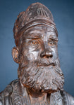 Large Bronzed Terracotta Bust Of A Bearded King - Harrington Antiques