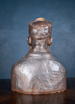 Large Bronzed Terracotta Bust Of A Bearded King - Harrington Antiques