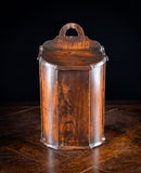 Large Elm Double Compartment Candle Box, c.1800 - Harrington Antiques