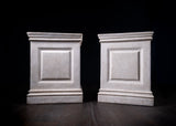 Large Pair of Neoclassical 'Limestone' Fibreglass Plinths - Harrington Antiques