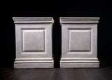 Large Pair of Neoclassical 'Limestone' Fibreglass Plinths - Harrington Antiques
