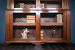 Large Regency Brass Inlaid Mahogany Bookcase - Harrington Antiques