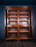 Large Regency Brass Inlaid Mahogany Bookcase - Harrington Antiques