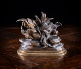 Louis Emile Cana (145 - c.1895) - Bird, Nest and Fledgings. Bronze. - Harrington Antiques