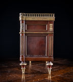 Miniature Louis XVI Mahogany, Bronze & Marble Commode - Harrington Antiques