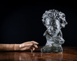 Painted Plaster Bust of Ludwig Van Beethoven, c.1930. - Harrington Antiques