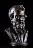 Pair Bronze Busts of Hippocrates and Lysimachus - Harrington Antiques