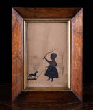 Silhouette of Child With Horse - Attributed to Augustin Edouart (1789-1861) - Harrington Antiques