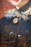 Thomas P Hall (fl.1837 - 1867) - Portrait Of A Boy In Blue - Harrington Antiques
