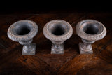 Three Miniature Cast Iron Urns - Harrington Antiques