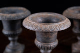 Three Miniature Cast Iron Urns - Harrington Antiques