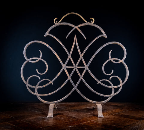 Victoria & Albert Museum Wrought Iron Fire Screen - Harrington Antiques