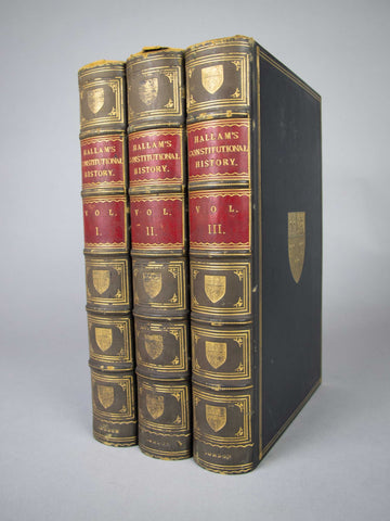 1867 The Constitutional History of England by Henry Hallam. Complete in 3 Volumes. (Eton School Prize Binding) - Harrington Antiques