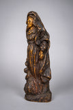18th Century Italian Carved Wood Madonna Religious Icon / Figure - Harrington Antiques