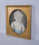 18th Century Pastel Of A Young Girl In Blue. - Harrington Antiques
