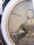 19th Century Ambrotype Of A Young Seated Lady In Original Frame. - Harrington Antiques