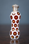 19th Century Bohemian Ruby & White Glass Silver Scent Bottle - Harrington Antiques