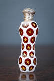 19th Century Bohemian Ruby & White Glass Silver Scent Bottle - Harrington Antiques