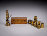 19th Century Brass Field Microscope & Lenses - Harrington Antiques