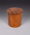 19th Century Burr Walnut Cylindrical Tea Caddy - Harrington Antiques