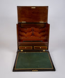 19th Century Inlaid Mahogany Drop Front Stationary Box, c.1880. - Harrington Antiques