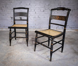 19th Century Lambert Hitchcock Chair & Another Similar - Near Pair. - Harrington Antiques