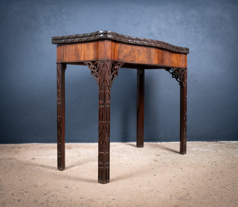 19th Century Mahogany Chinese Chippendale Style Card Table - Harrington Antiques